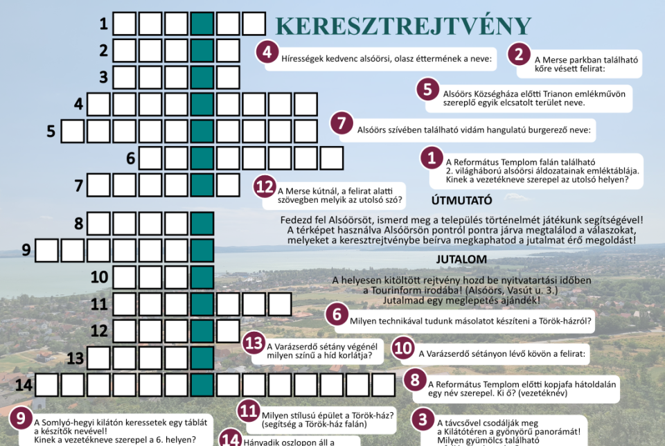 Ismerd meg a Balaton Riviérát - Keresztrejtvények