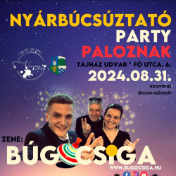 Szombaton nyárbúcsúztató Paloznakon!