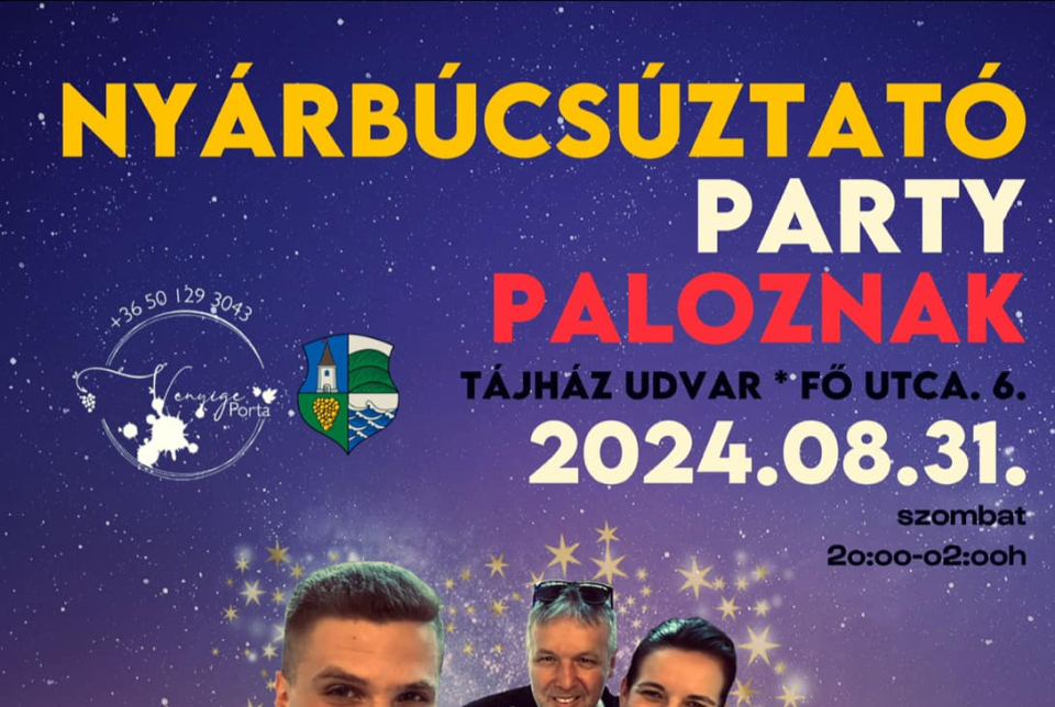 Szombaton nyárbúcsúztató Paloznakon!