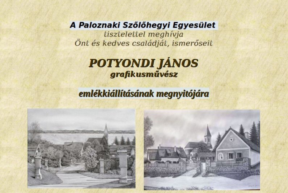 Potyondi János grafikusművész emlékkiállításának megnyitója