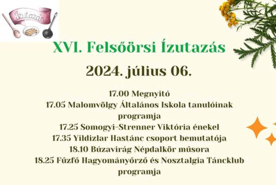 XVI. Felsőörsi Ízutazás