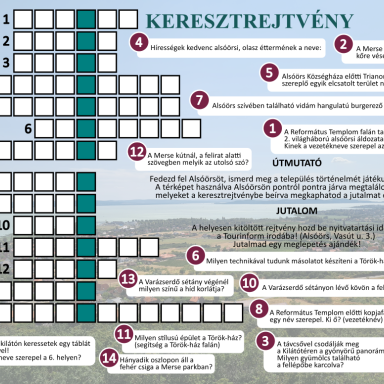 Ismerd meg Alsóörsöt Keresztrejtvény