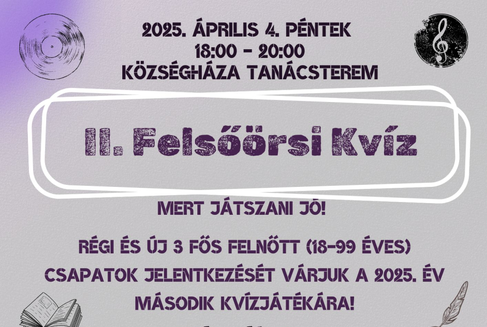 II. Felsőörsi Kvíz