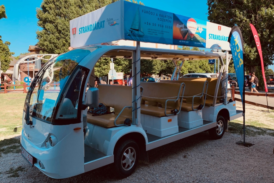 E-busz strandjárat Alsóörs