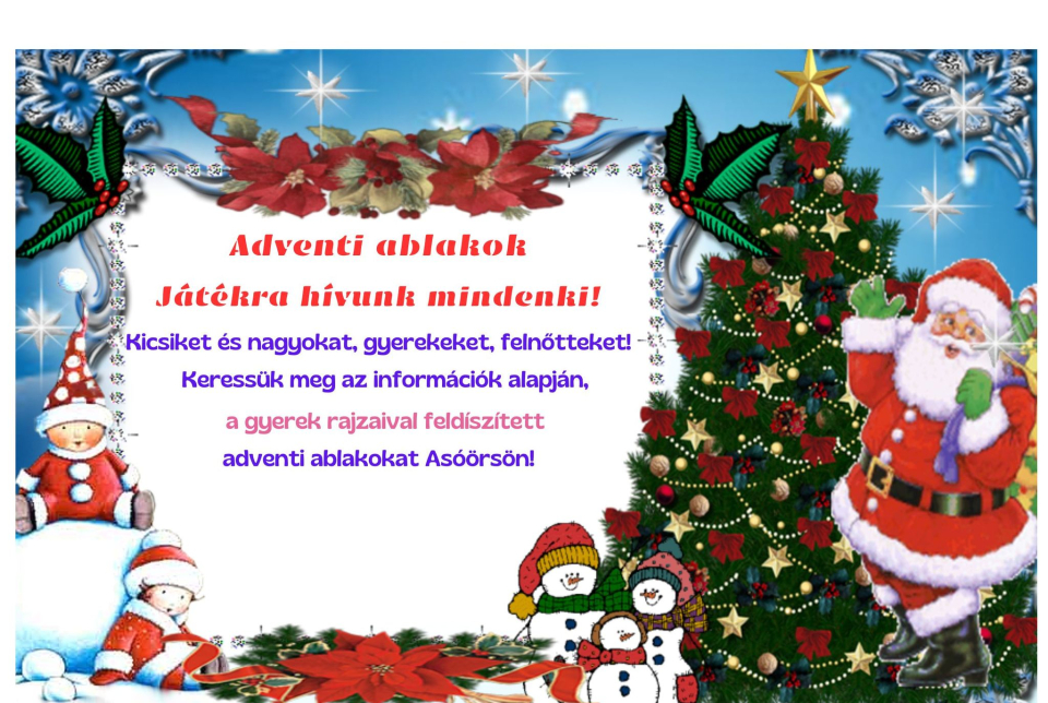 Adventi ablakok játékra hívunk mindenkit!