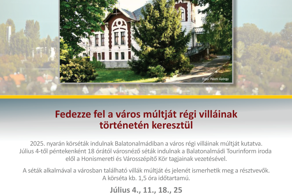 Régi Villák nyomában Balatonalmádiban