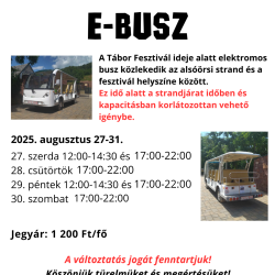 Tábor Fesztivál buszjárat