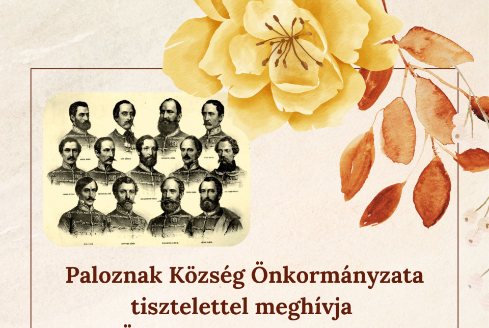 Aradi Vértanúk megemlékezése Paloznakon