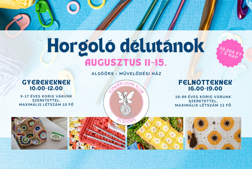 Nyári horgoló foglalkozások