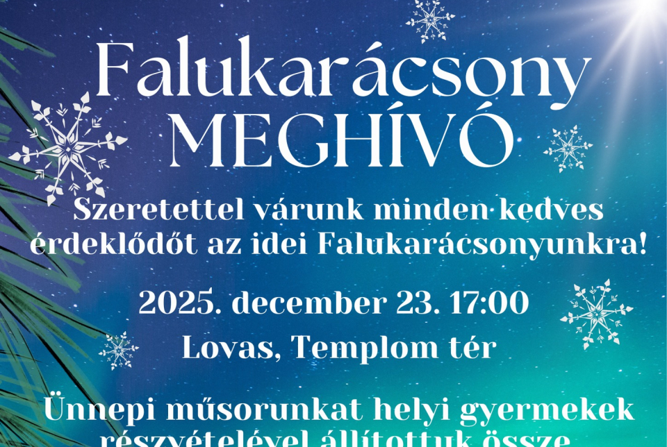 Meghívó Falukarácsonyra!